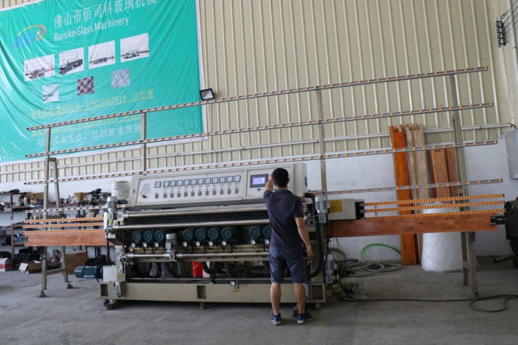 11 Motor Vertical Glass Straight Line Beveling Machine