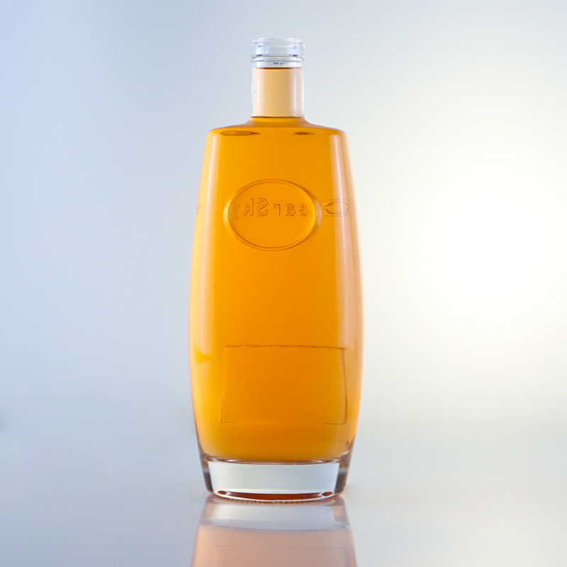 750ml Brandy or Whisky Glass Bottle Packaging with Unique Design and Acid Etch Surface