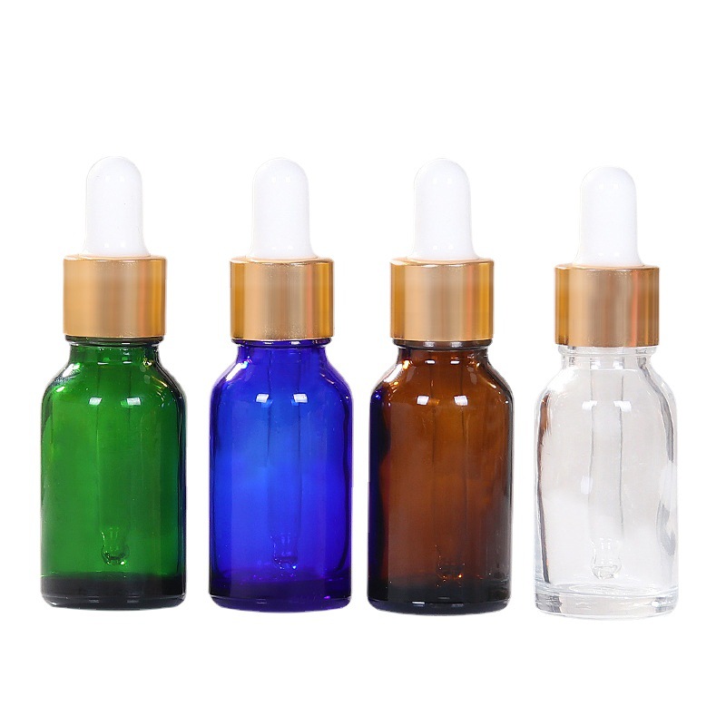 Aluminium Dropper Glass Bottle for Skin Care 10ml 20ml 30ml 50ml Customized Logo Accepted