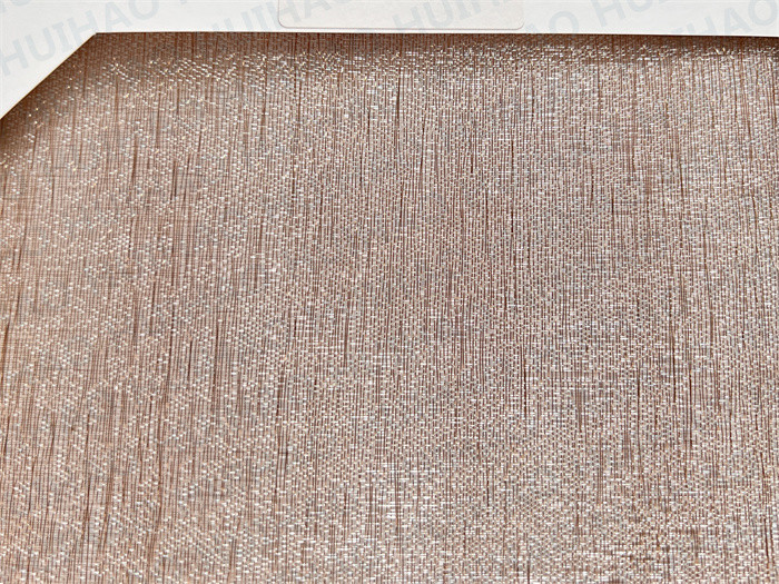 Ultra Thin Brass Woven Laminated Wire Mesh Architectural Glass