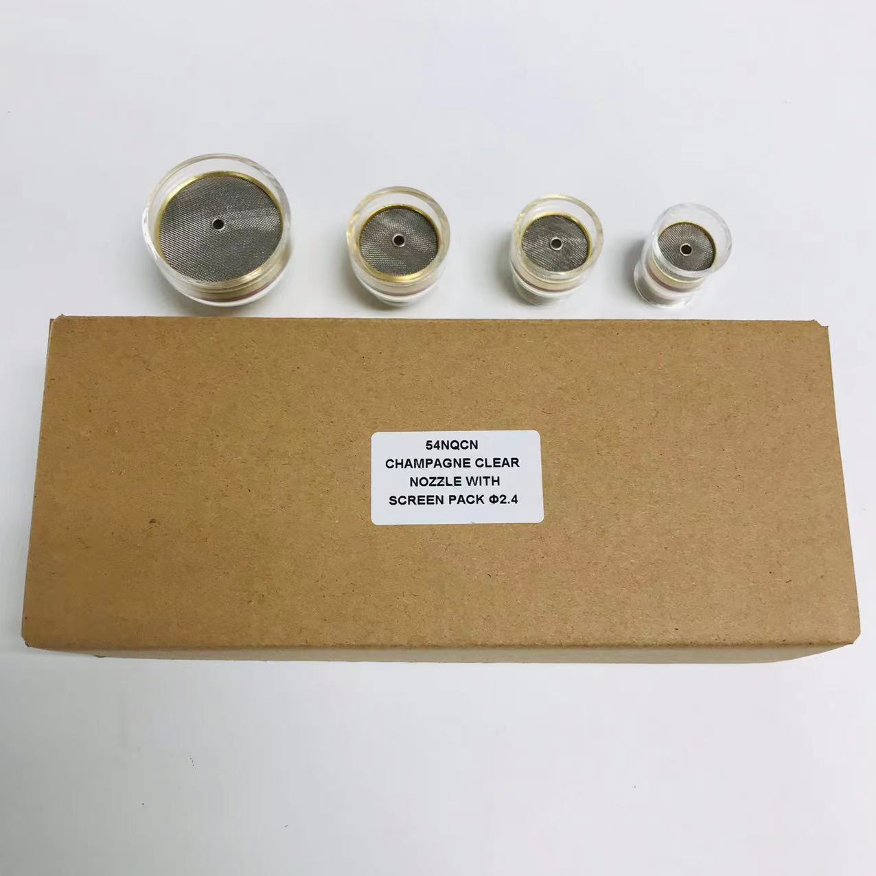TIG Accessories Champagne Clear Nozzle With Screen Pack For Precise Welding Results