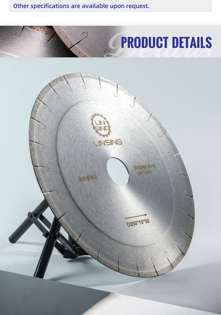 No Chipping 350mm Continuous Diamond Disc for Porcelain Marble Tiles Ceramics Cutting