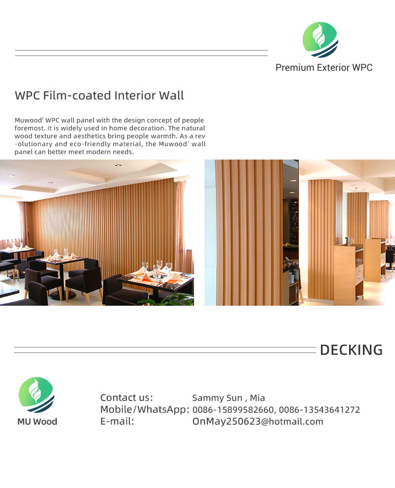 wood Plastic Composite Exterior Wall Panels Lightweight Wall Composite Cladding