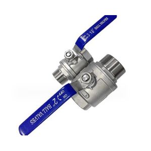 General Steel Handle with Locking Internal Thread BSP NPT 2PC Ball Valve SS304