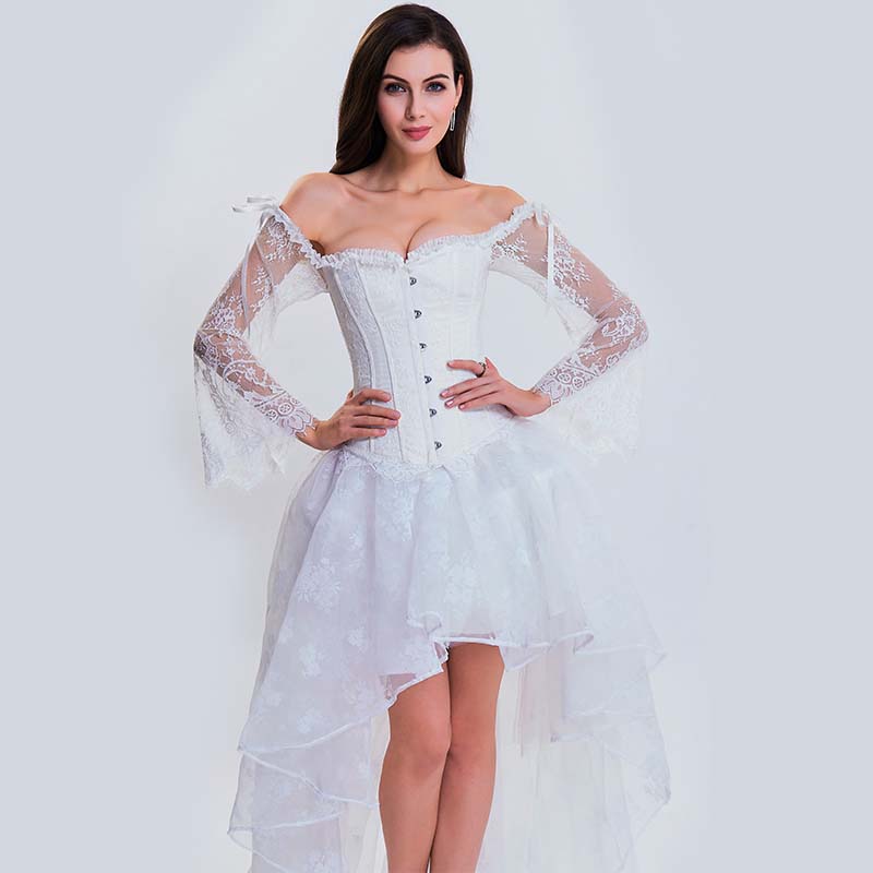 Custom Bustier And Corset Steel Bone White front