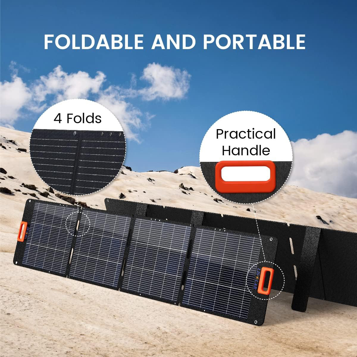 Short Circuit Current 13.3A Portable Solar Power Backpack Unfold Size 588*498*78mm