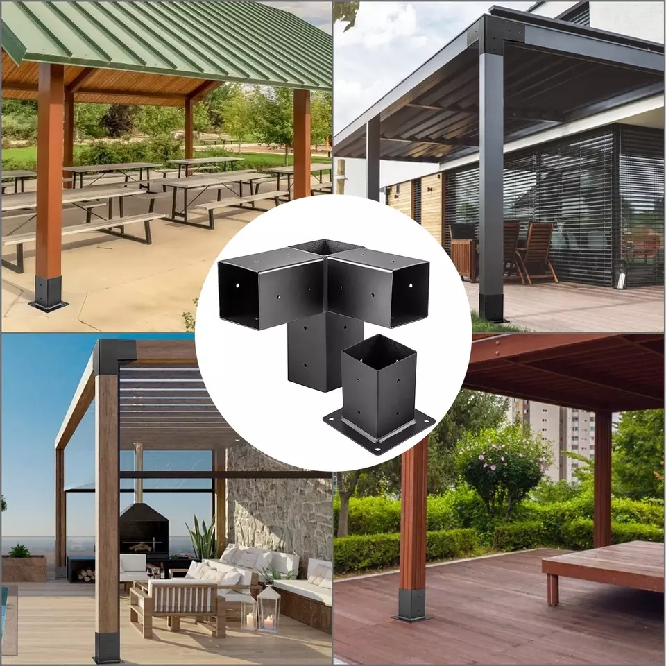 4 Arm Metal Pergola Bracket Kit with ANTI-RUST PLUS Coating and Aluminum Material