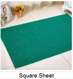 Double color pvc coil car mat carpet with non skid nail backing