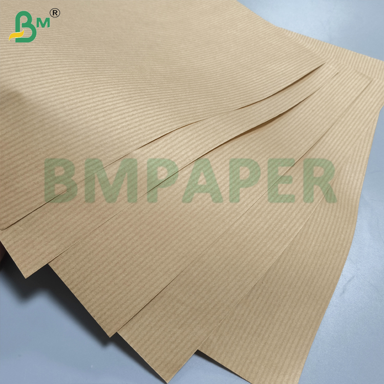 40 - 80gsm MG Brown Ribbed Kraft Paper FDA approved for Food Packaging