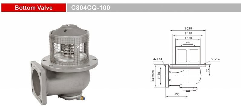 C804cq-100 Foot Emergency Shut Valves for Fuel Tank Truck and Trailer