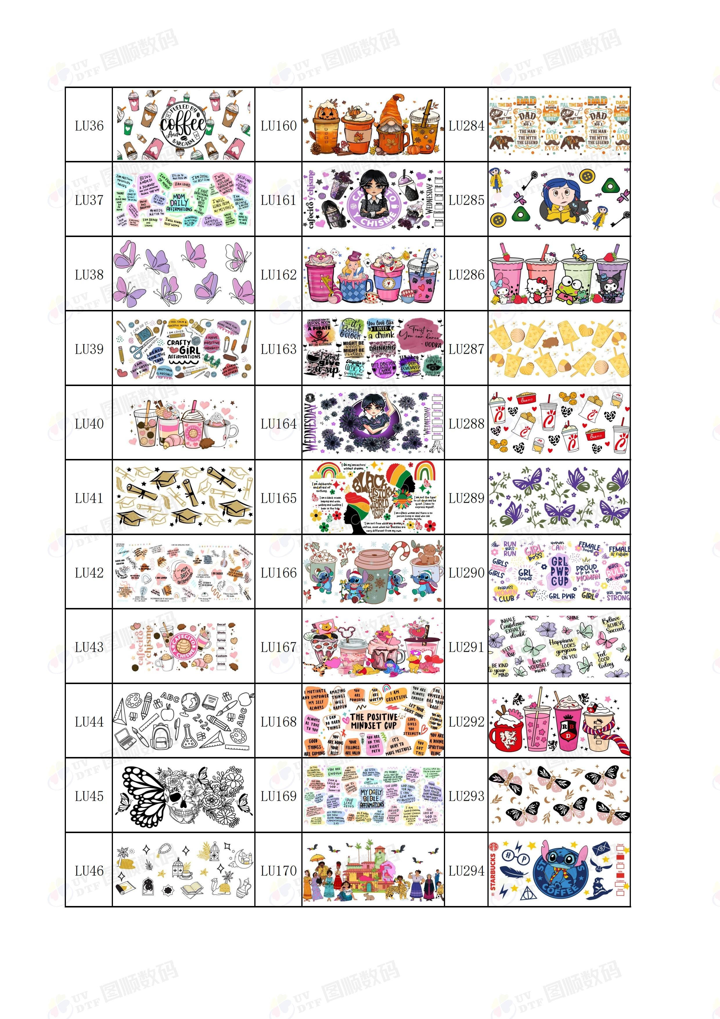 Foil Hot Stamping AB Transfer Film UV DTF Cup Transfers On Cups