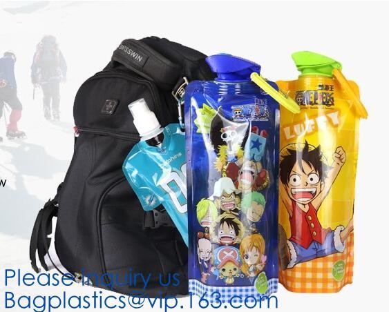 Customized Climbing Printed BPA Free Foldable T-shirt Shaped Bottle Collapsible Water Bottle Bag,250ml-600ml Foldable Co