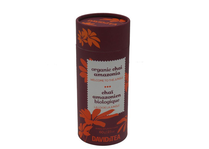 Cylindrical Cardboard Box / Containers , Cardboard Packaging Tubes Eco Friendly