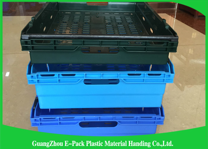 Household Plastic Food Crates Foldable Folding Solid For Fruit And Vegetable
