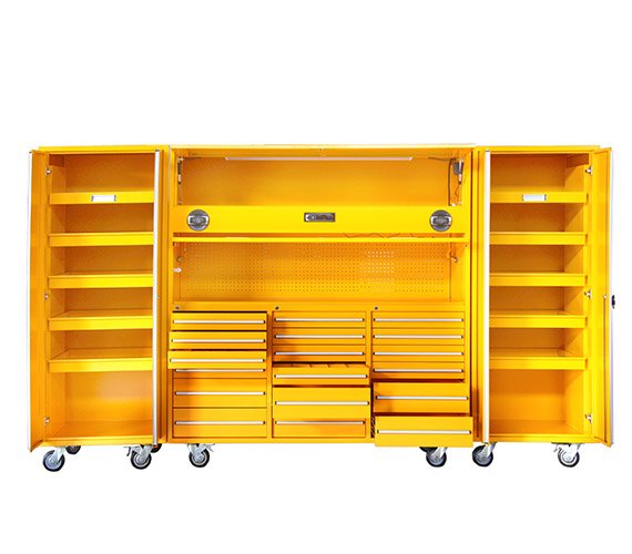 Storage Spare Tools Parts Box Heavy Duty 96" Tool Chest for Car Repair Garage Workshop