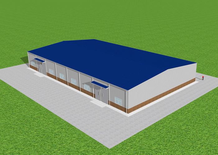 Fireproof Large Span Steel Structure Workshop Frame Prefabricated ISO9001