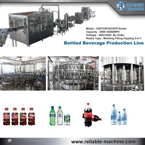 Quality Soft Drink Filling Line Complete Production Line For PET Bottles Stainless steel 304 for sale