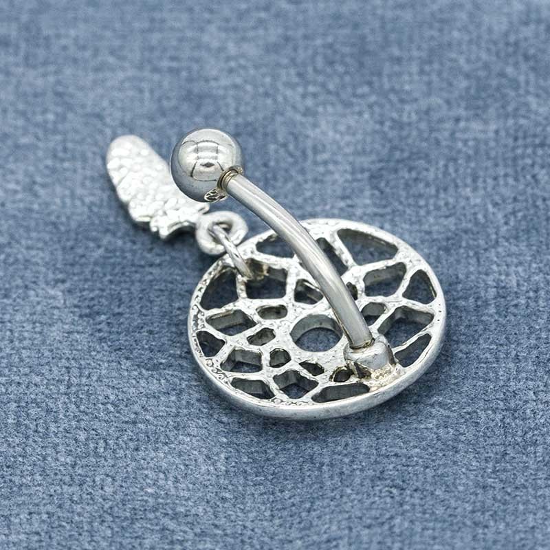 Feather Dangle Belly Button Piercings Jewelry Surgical Grade Stainless Steel 12mm