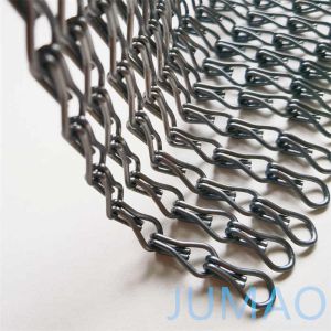 Space Divider Metal Chain Link Curtains Fly Screen Curved Andulated
