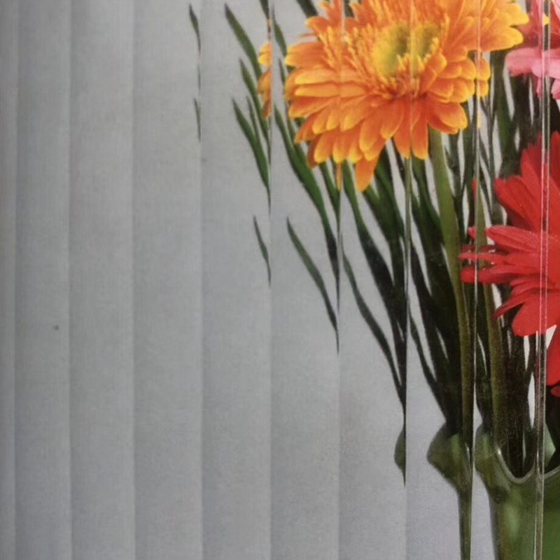 Decorative Tinted Tempered Clear Float Glass Narrow Reeded 2mm For Building