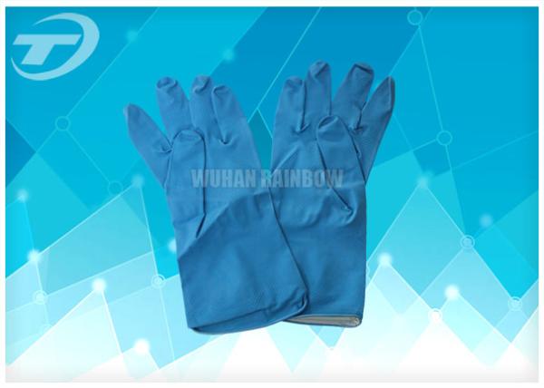 Dip Flock - Lined Latex Household Medical Disposable Gloves Waterproof , Anti