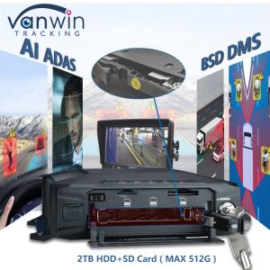 AHD 1080P 8CH 4G GPS Mobile DVR With Built-In ADAS DSM BSD Algorithm AI Powered