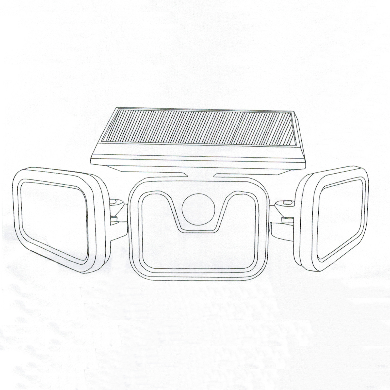 Li-Ion 2400mAh Solar Led Wall Light Motion Sensor For Garden