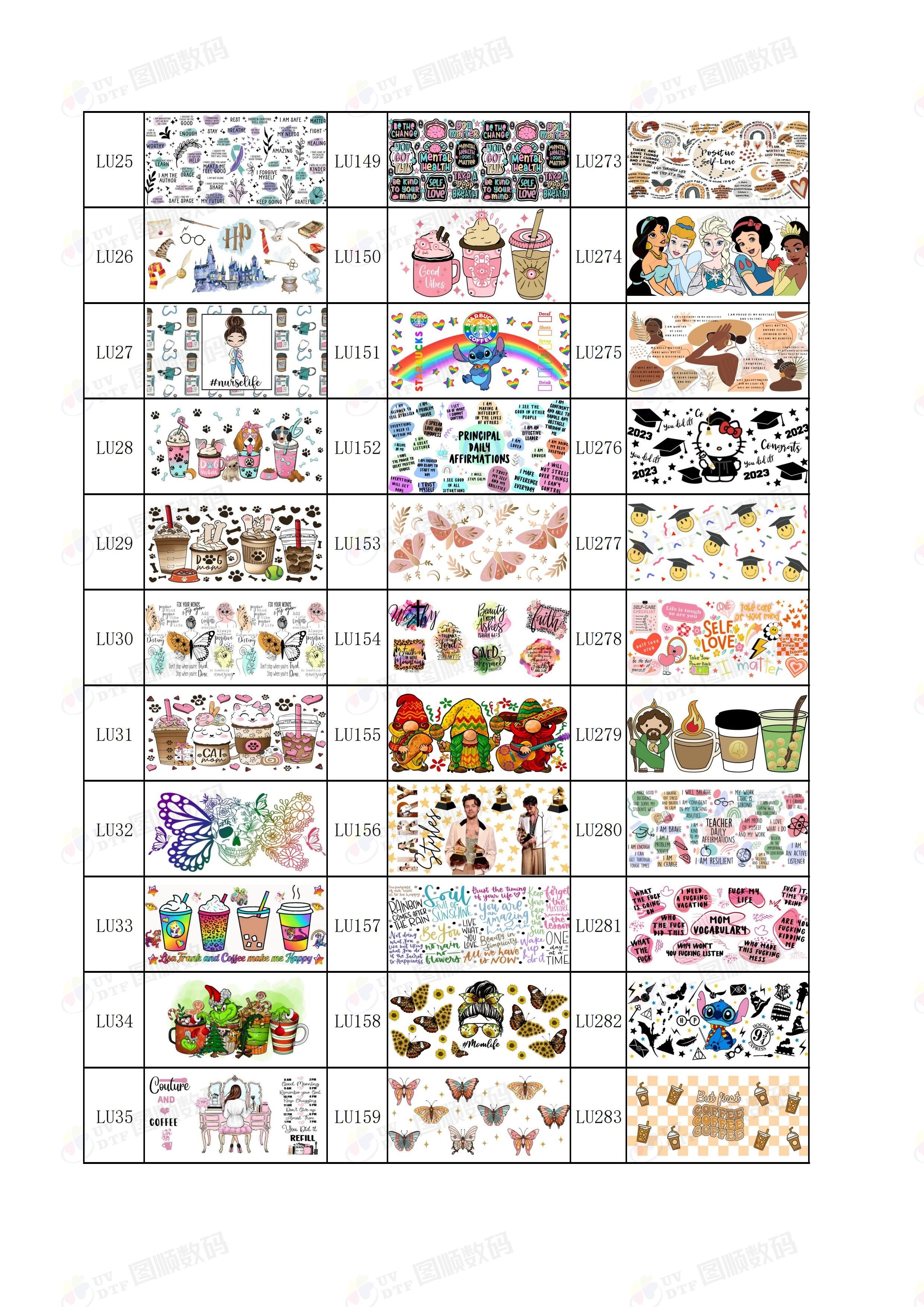 Foil Hot Stamping AB Transfer Film UV DTF Cup Transfers On Cups