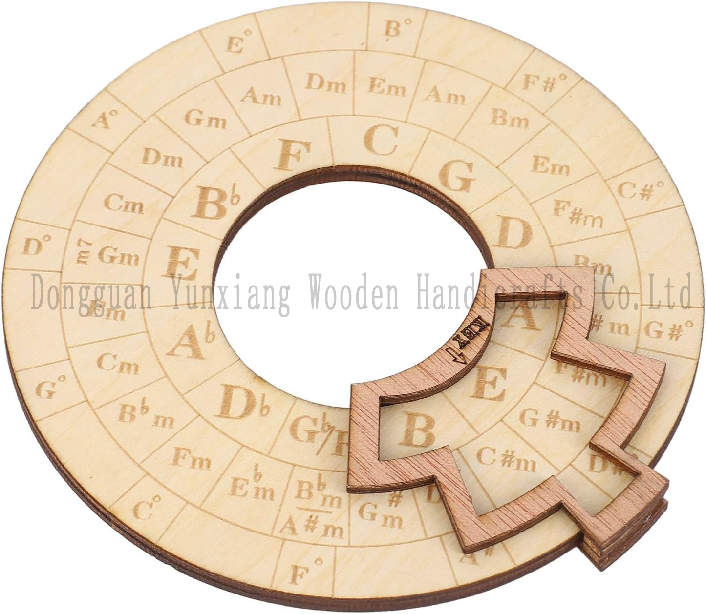 Wooden Melody Tool, Circle Of Fifths Chord Wheel Wooden Chord Wheel Music Transpose Tool