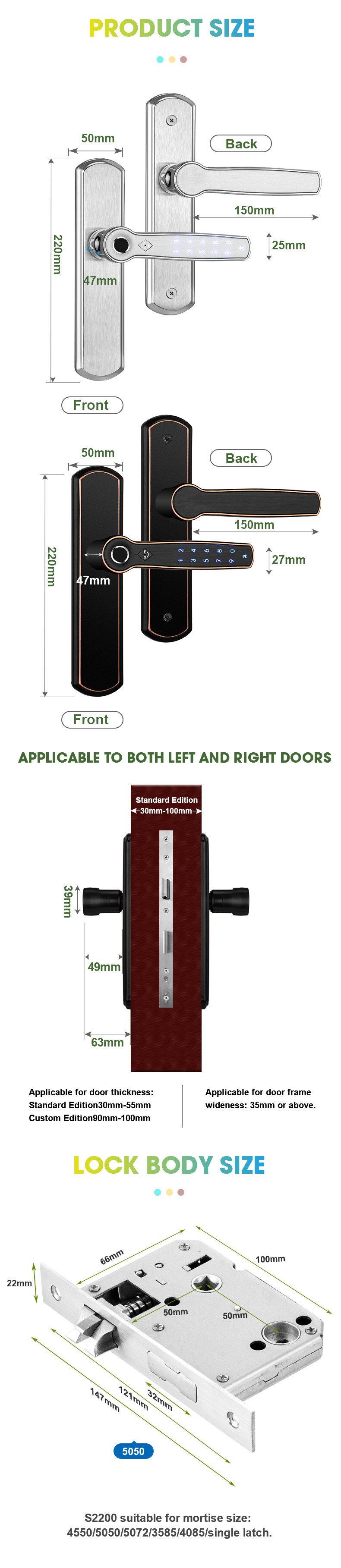 Digital APP WIFI Fingerprint Pincode Wooden Door House Smart Locks