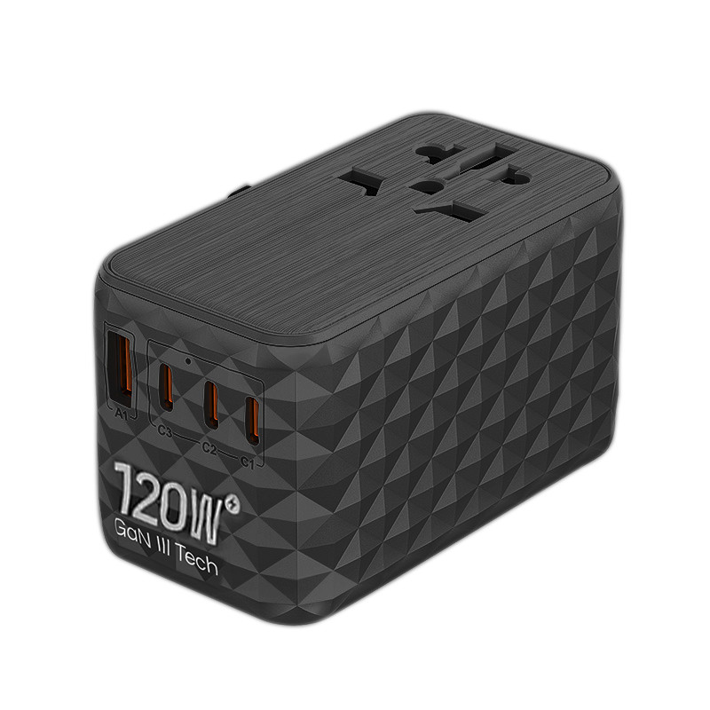 Compact Powerful Universal Travel Charger UK Plug Type 2500W Max Rated Voltage for Hassle-Free Trips