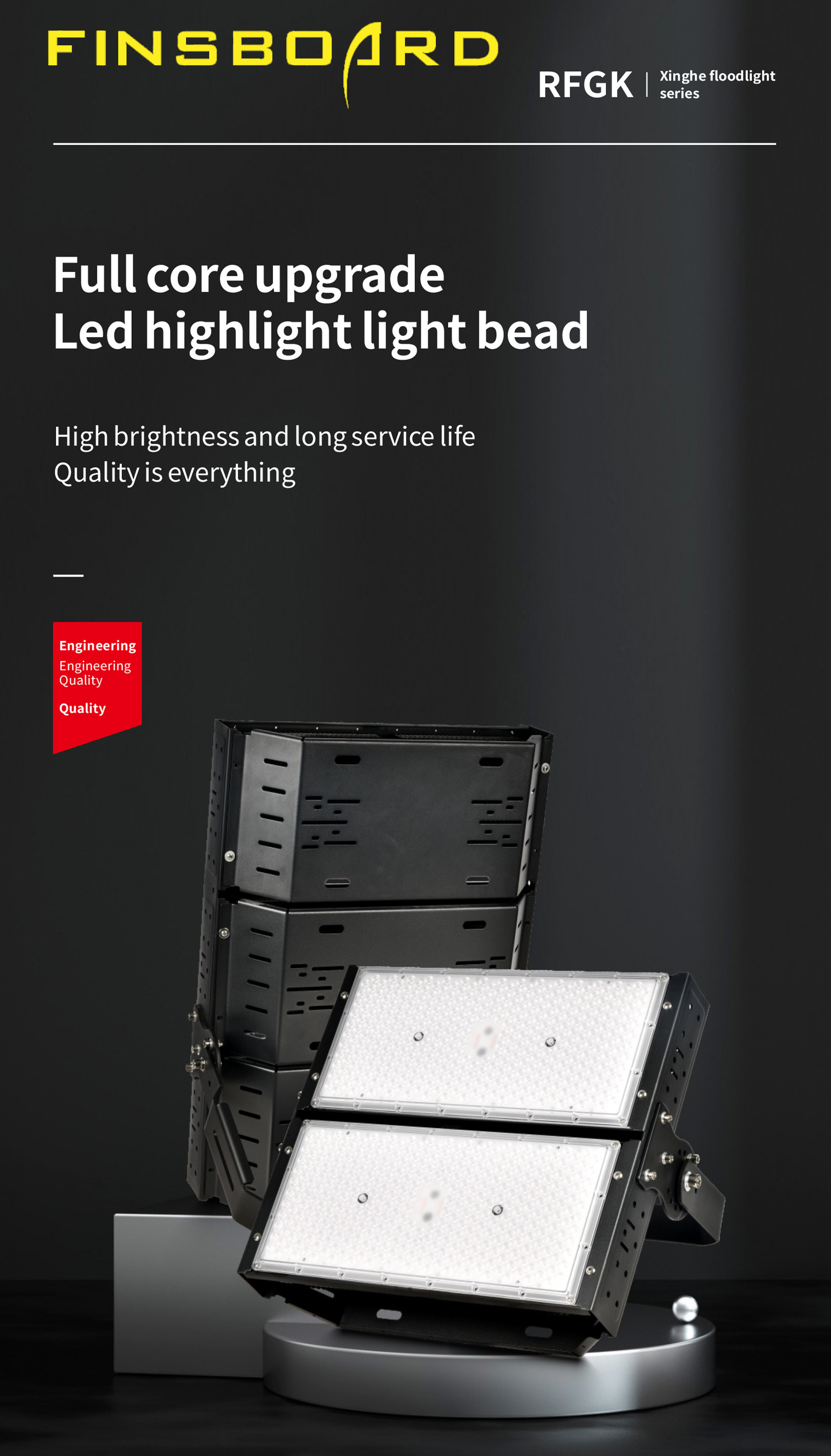 2700-6500K 400W Led Baseball Field Lights Led Sports Lighting Fixtures