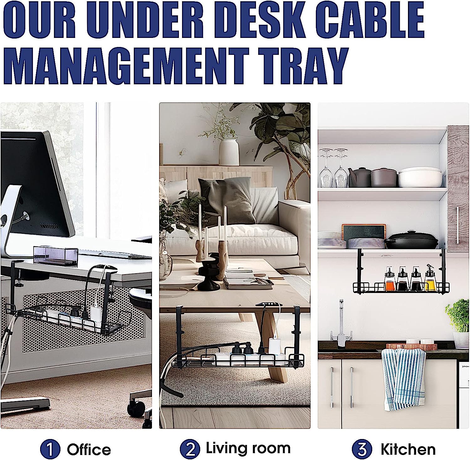 Upgrade Your Workspace with Our Standing Cable Organizer and Wire Management Tray
