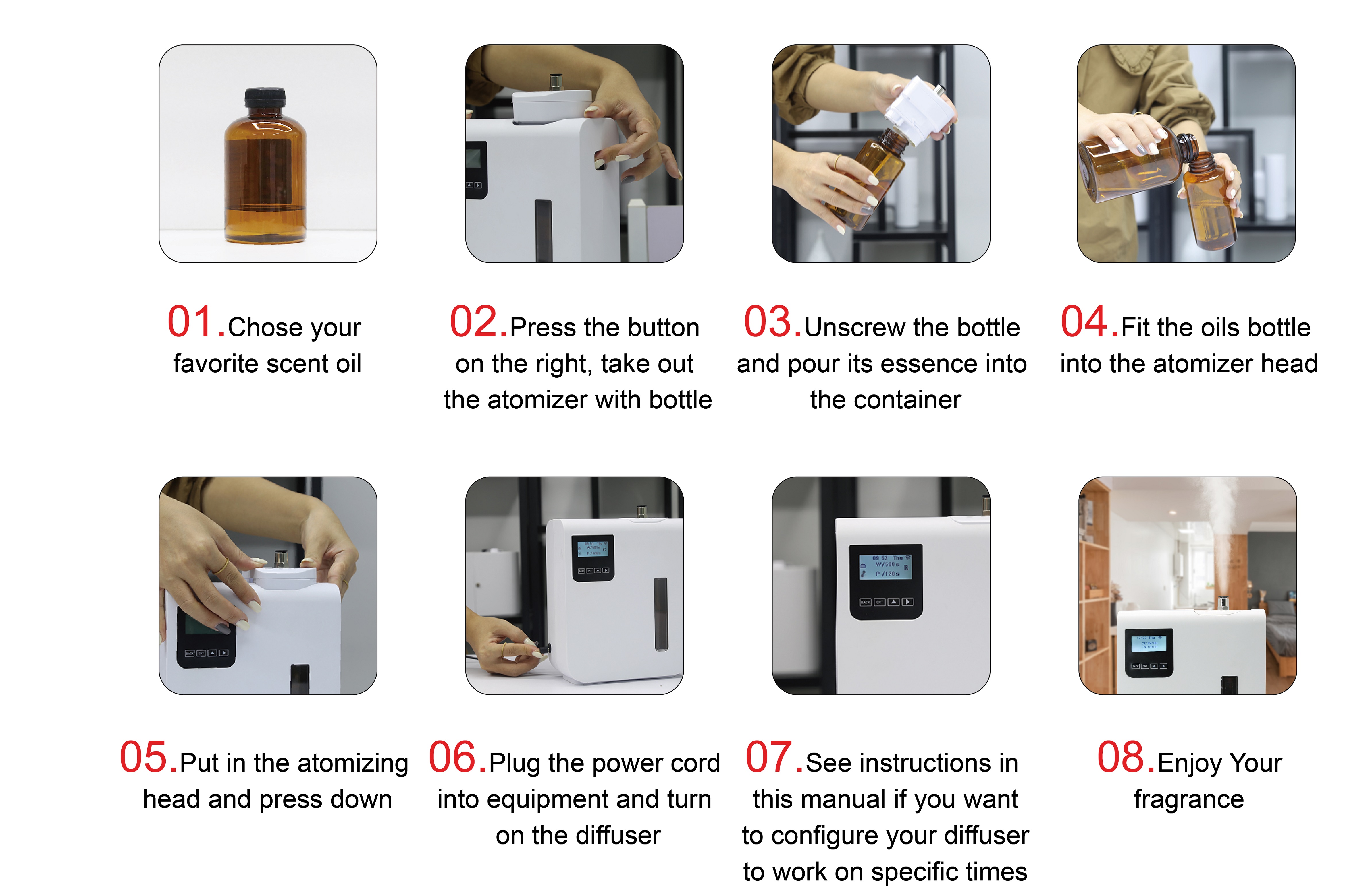 Cold Atomization Pure Essential Oil Aromatherapy Machine Smart WIFI Control Wall-mounted Home Commercial Aromatherapy Machine