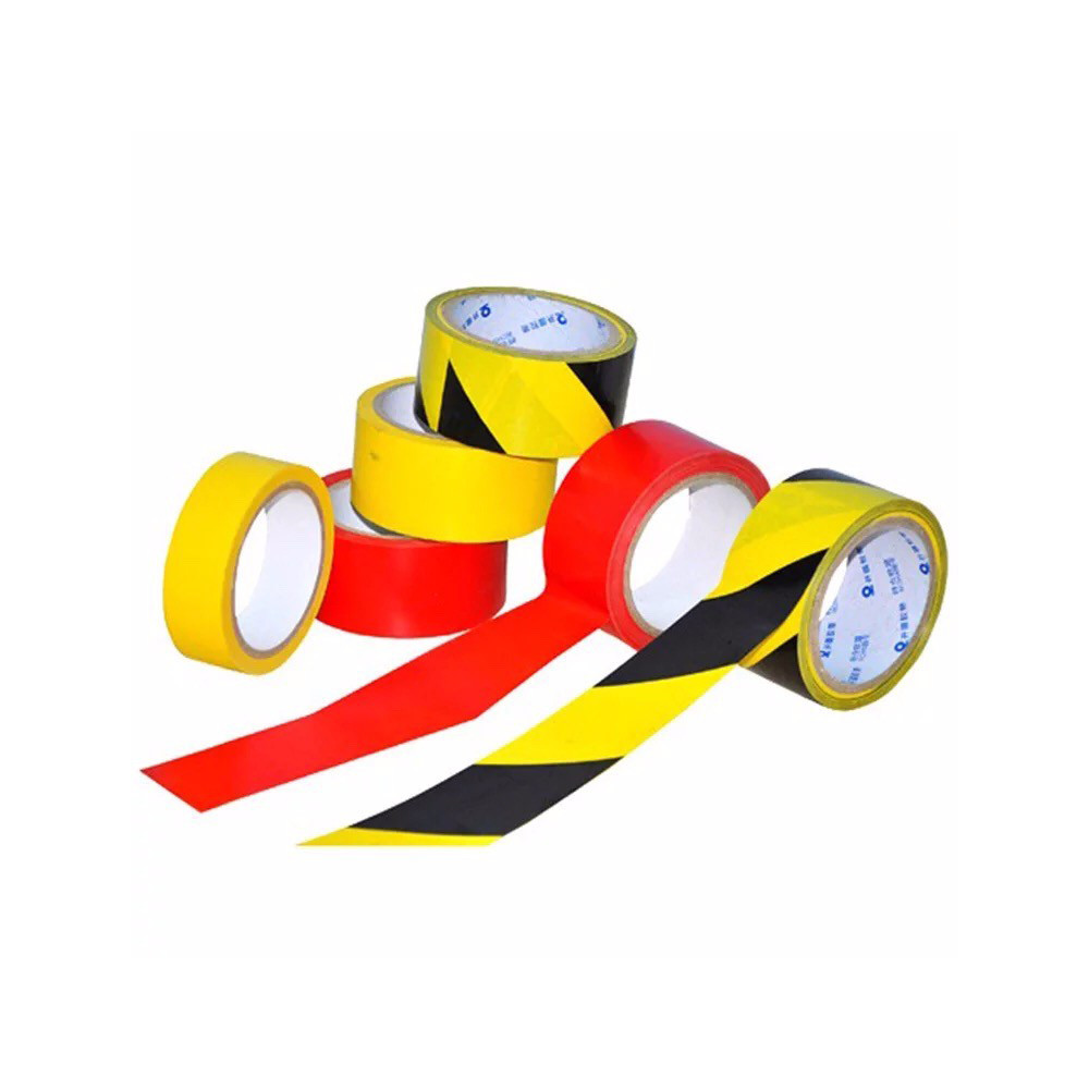 ESD PVC / PE Antistatic Adhesive Warning Tape With Yellow Color And Black Painting