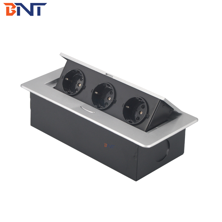 Multimedia EU plug electrical desktop power popup socket for conference table