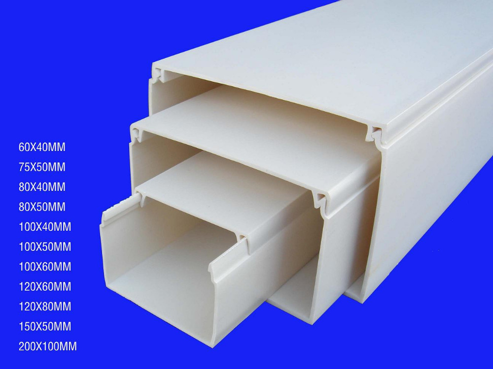 High Productivity PVC Cable Trunking Extruder Production Line With Hole Punching Machine