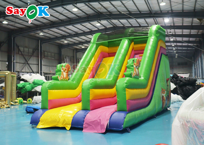 Commercial Grade Inflatable Water Slide Custom Rainbow Inflatable Slide