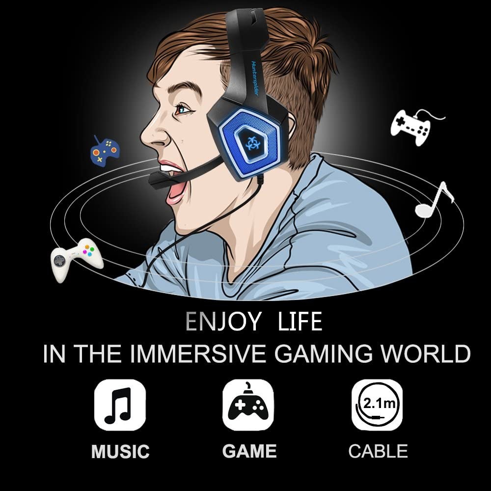 PC PS4 Xbox 100mA 3.5mm 2.2kohm USB Gaming Headset