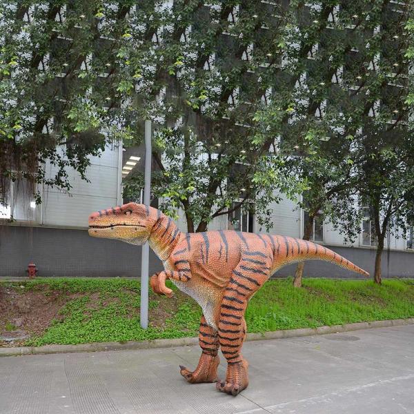 Orange Real Looking Dinosaur Costume Simulated Animatronic Realistic Dinosaur