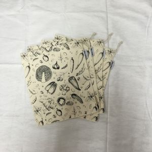 Recyclable 8Oz 12x14'' Organic Cotton Mesh Bag With Drawstring