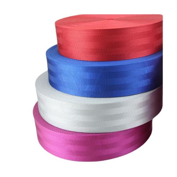 Quality UHMWPE Seatbelt Webbing By The Yard Polyester Nylon Seatbelt Webbing for sale