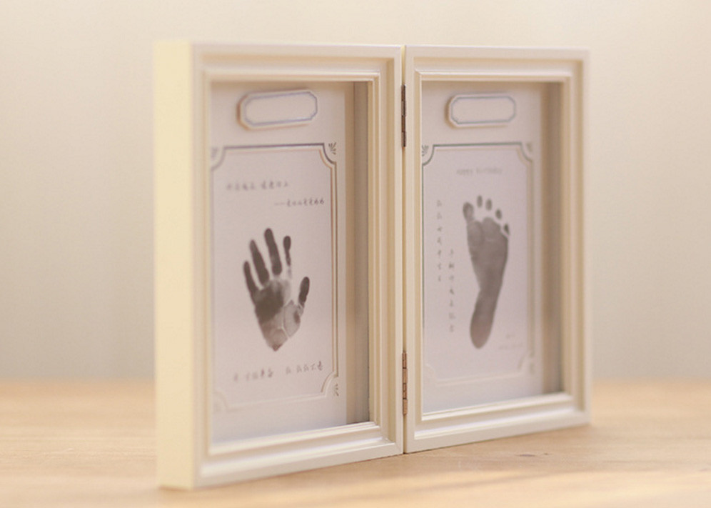 Colorful Unique Baby Handprint Kit Home Decoration Footprint Photo Frame For Newborn