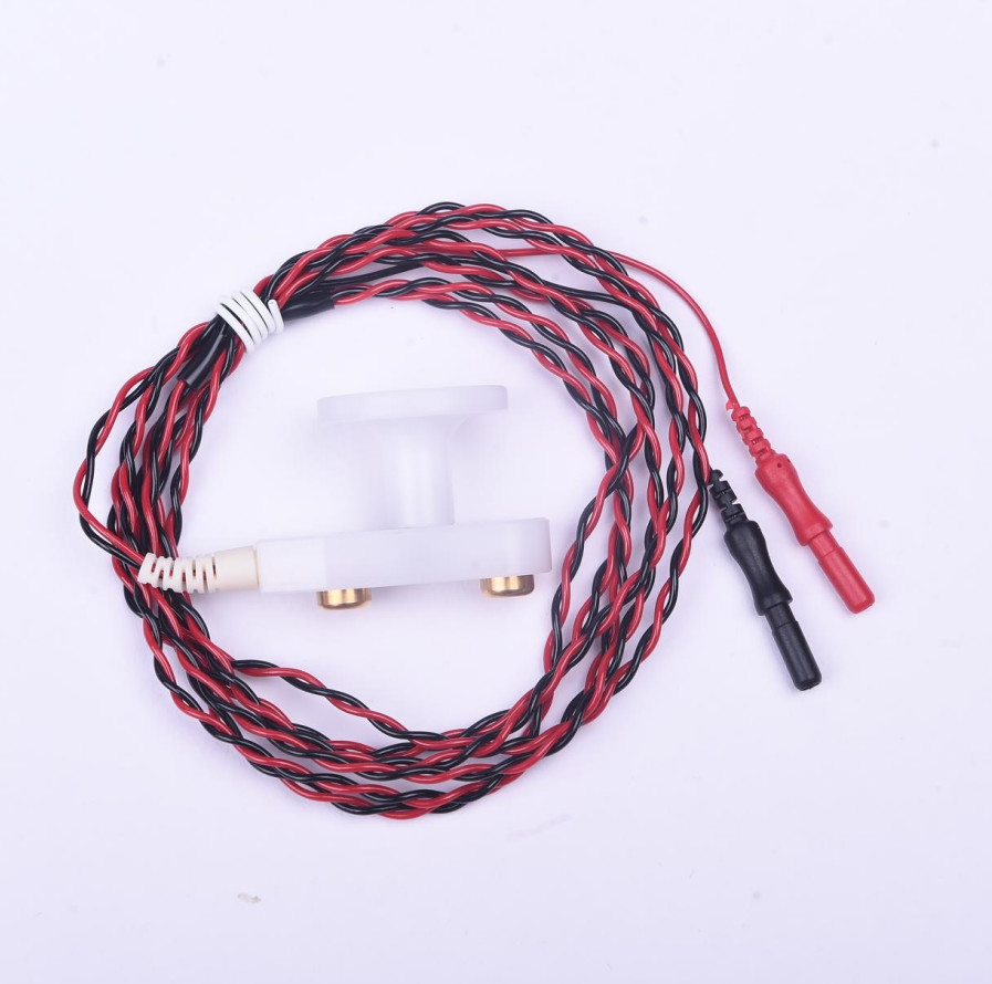 White Twist HandHeld Fixed Stimulating Electrode With Standard 1 Pin DIN