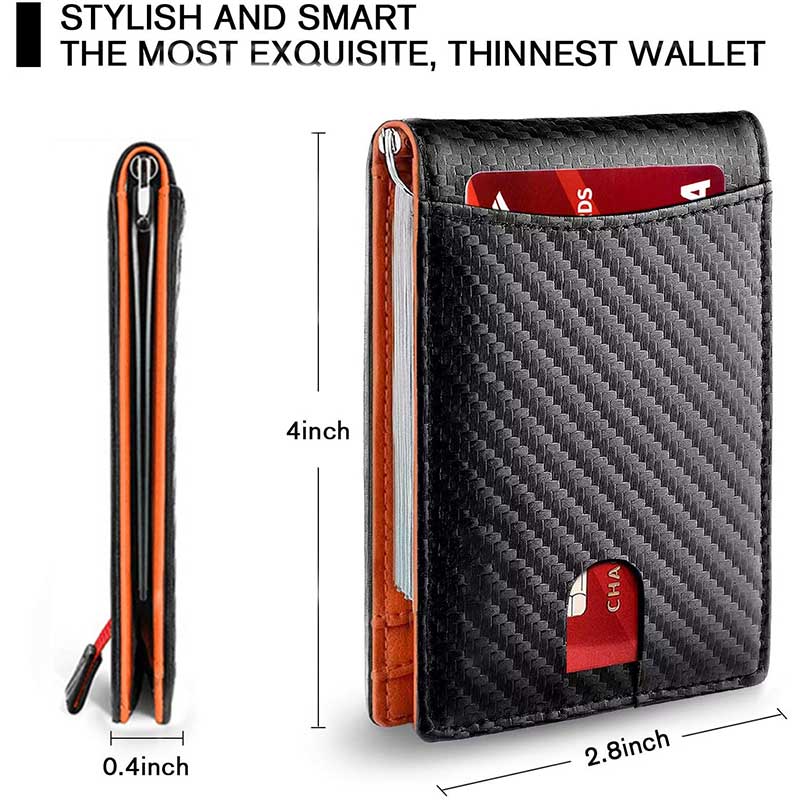 MINIBOOK Advantage Front Pocket RFID Blocking Bifold Credit Card Wallet Holder for Men