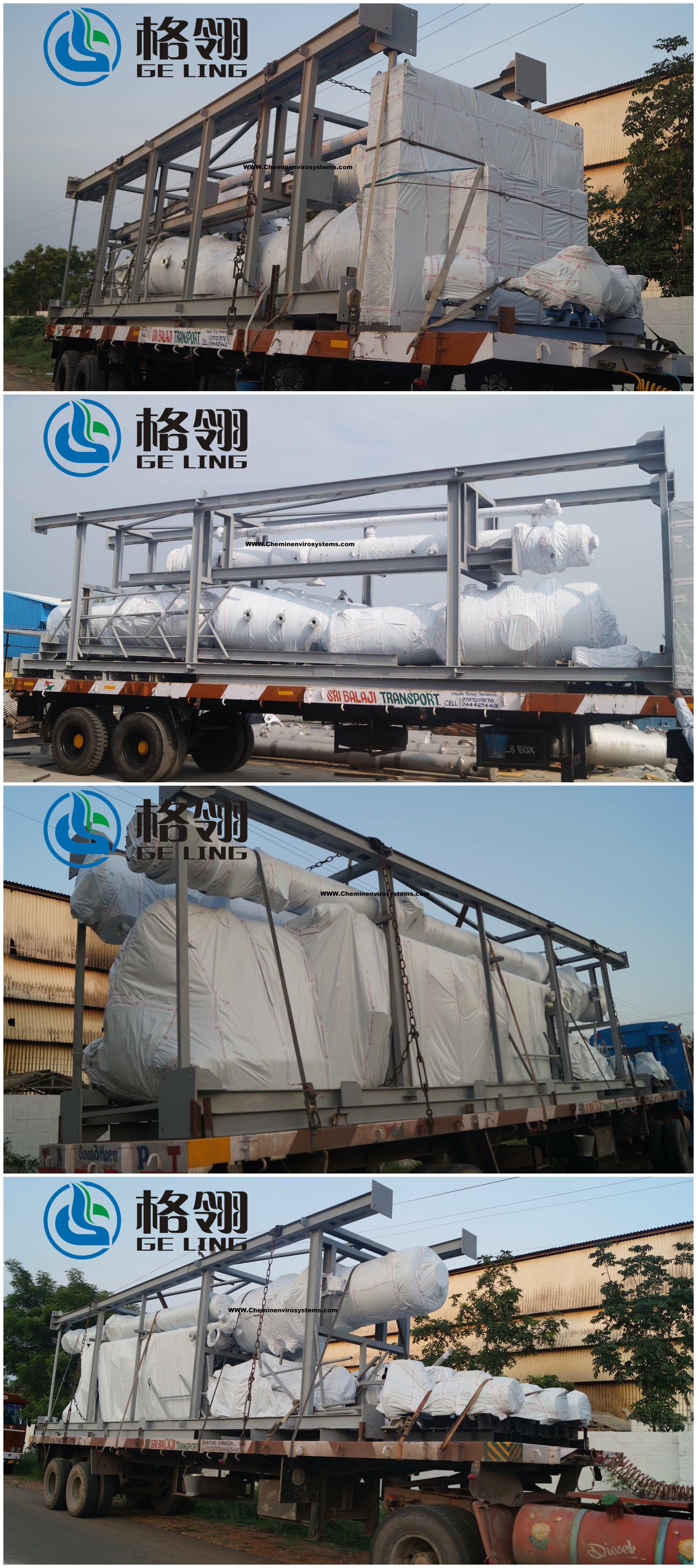 100kw Milk Juice Water Evaporation And Concentration Equipment Falling Film Type Evaporator