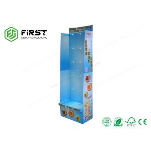 Light Weight Cardboard POP Displays , Customized Hanging Corrugated Floor Hook