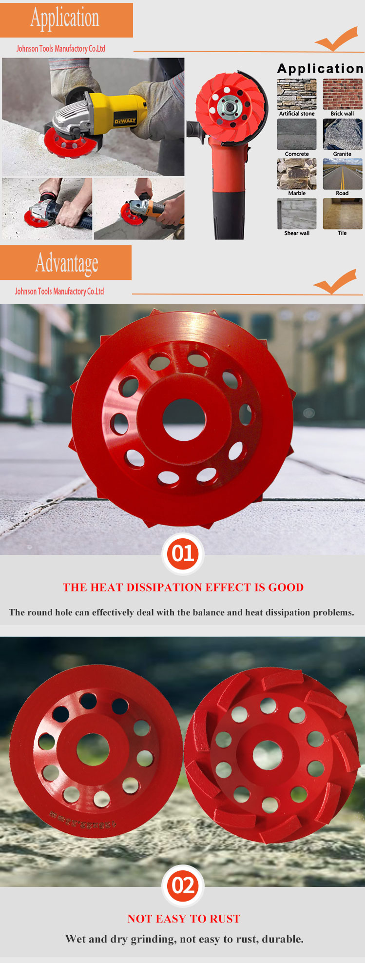 High Effective Concrete Grinding Wheel For Concrete Swirl Cup 84679910