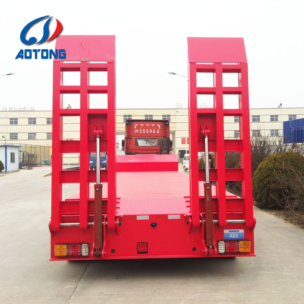 100ton Detachable Gooseneck Dropdeck Semi-Trailer for 5 Axle Steering Low Bed Trailer
