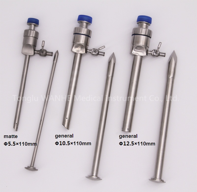 Laparoscopic Instrument Reusable Magnetic Flap Valve Trocar with Protection
